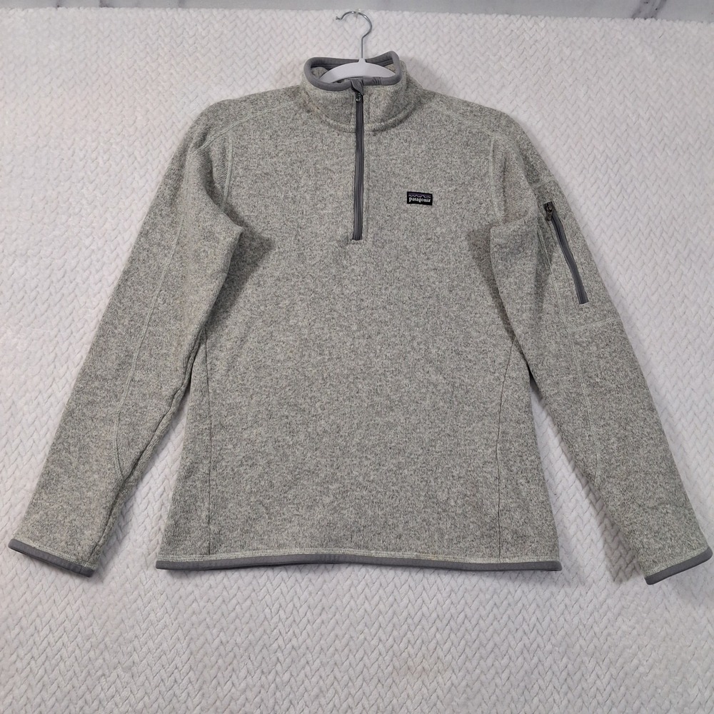 Patagonia Better Sweater 1/4 Zip Pullover Womens Size M Gray